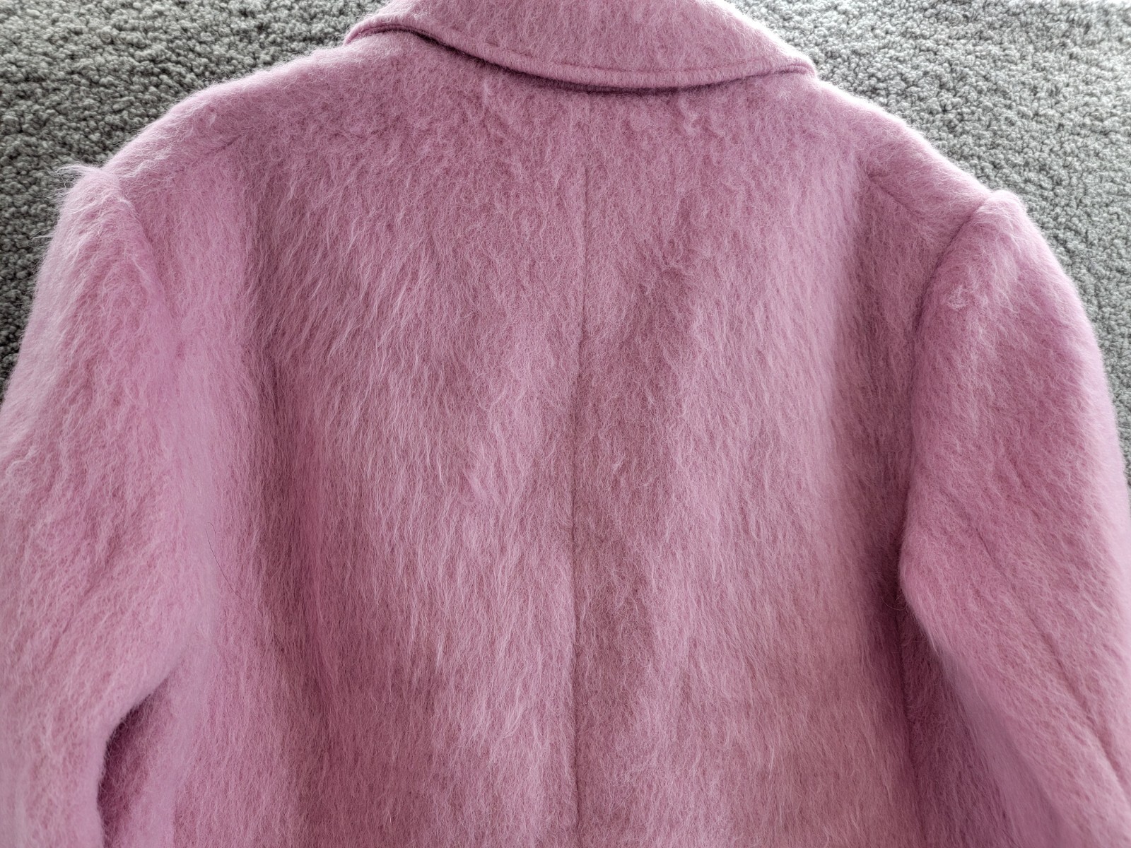 STAND STUDIO Esme Brushed Wool Blend Coat Women's 36 Bubblegum Pink Long Sleeve - Picture 14 of 19