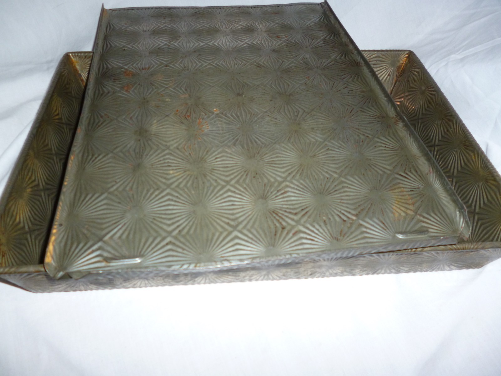 Vintage Ovenex Metal Baking Pan With Original Lid! Starburst 13