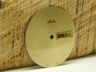 Mido Watch Dial Vintage 30.99mm Gold Plain Day & Date Windows New Old Stock