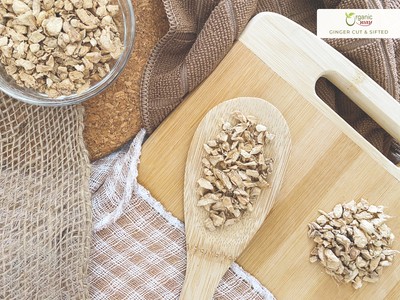 Organic Way Dried Ginger Root Cut & Sifted - Organic, Kosher & USDA Certified