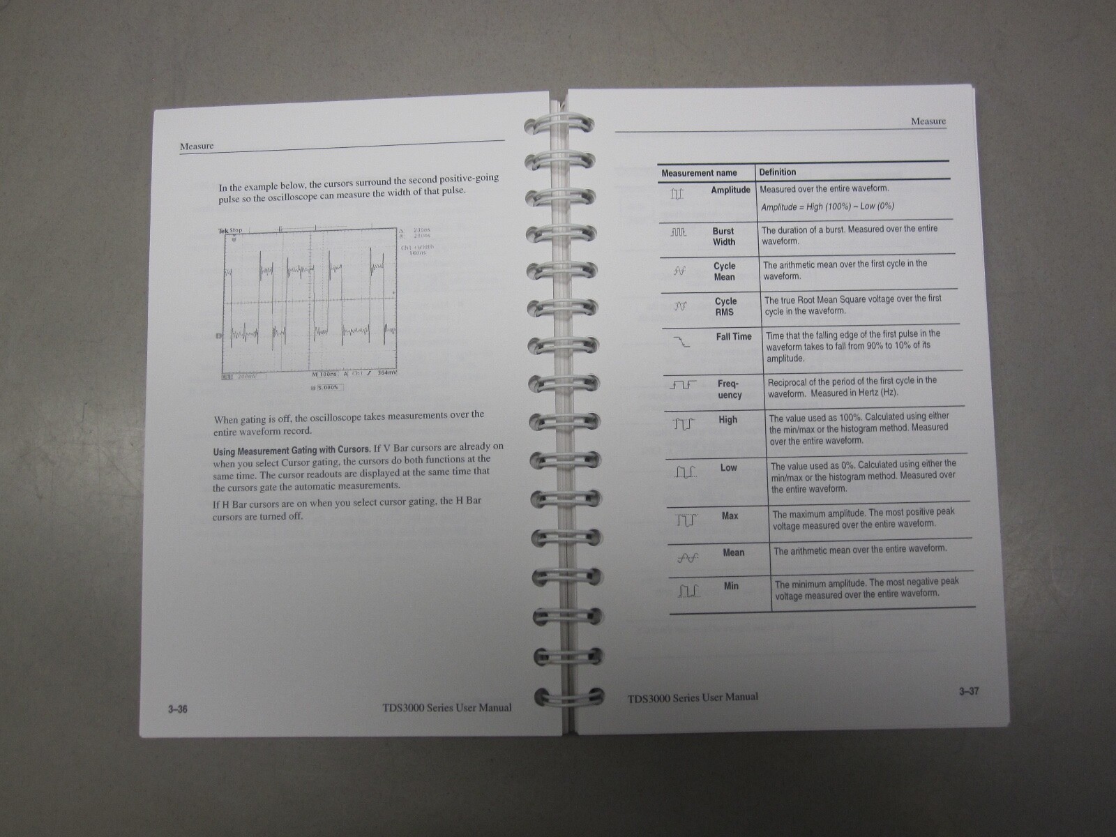 Tektronix TDS3000 Series Digital Phospor Oscilloscope 070-0274-01