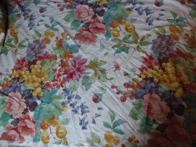 1- 13-Yds. NEW FABRIC Upholstery,Curtain Fabric Flowers & grapes DRAPES