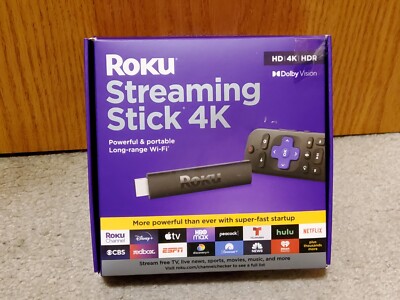 Roku Streaming Stick 4K 3820R (3820X) 4K Streaming Device w/ Voice Remote