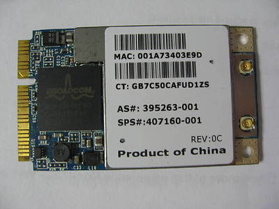 HP SPS:441075-002 Broadcom 4311 BCM94311MCG Wireless Wifi Mini PCI-E WLAN Card