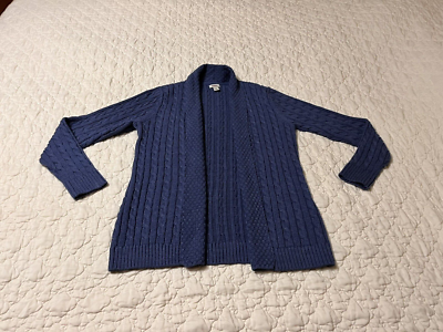 Ll bean cable knit cardigan top