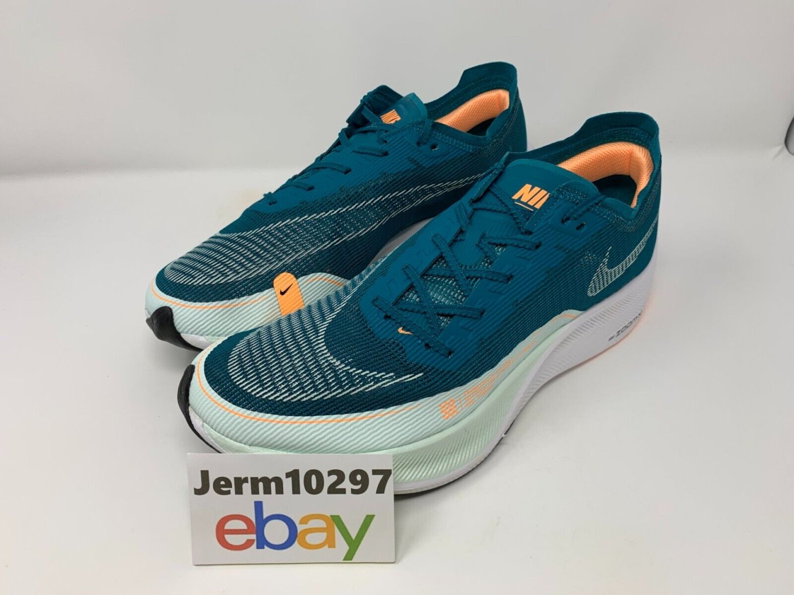 New Men's Nike ZoomX Vaporfly Next% 2 Teal White #CU4111 301 New Men's Nike ZoomX Vaporfly Next% 2 Teal White #CU4111 301