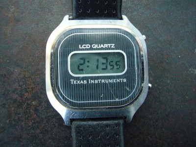 texas instruments lcd quartz watch