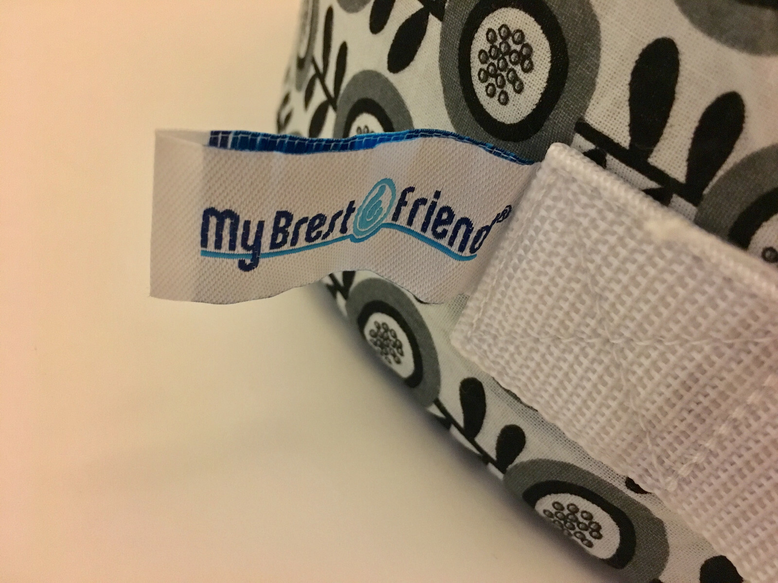 My Brest Friend Midnight Poppy Original Nursing Posture Pillow - Gray/Black