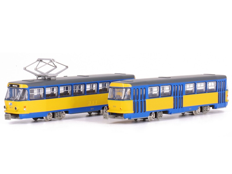 Tomytec 327721 - Leipziger StraÃEnbahn Typ Tatra T4-B4 2-Teilig Motorisiert