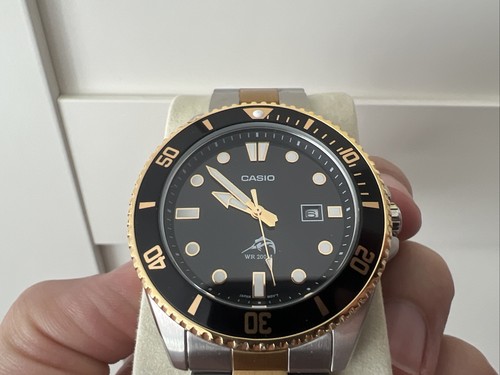 Casio MDV-106G-1A Men's Black Gold Diver Watch Duro 200M