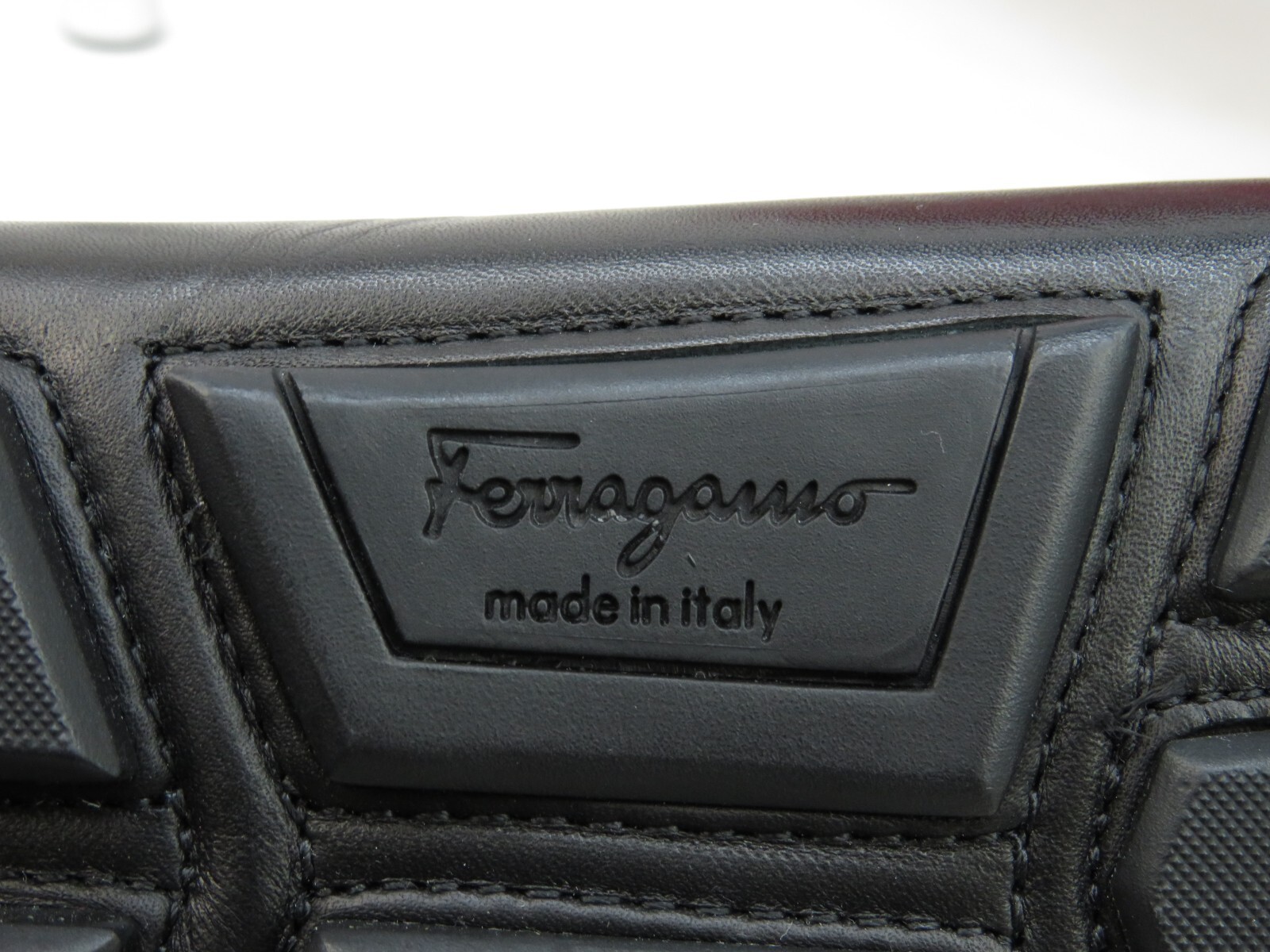 Pre-owned Ferragamo Peter Black Leather Sf Logo Buckle Moccasin Driving Loafers Us 10 D