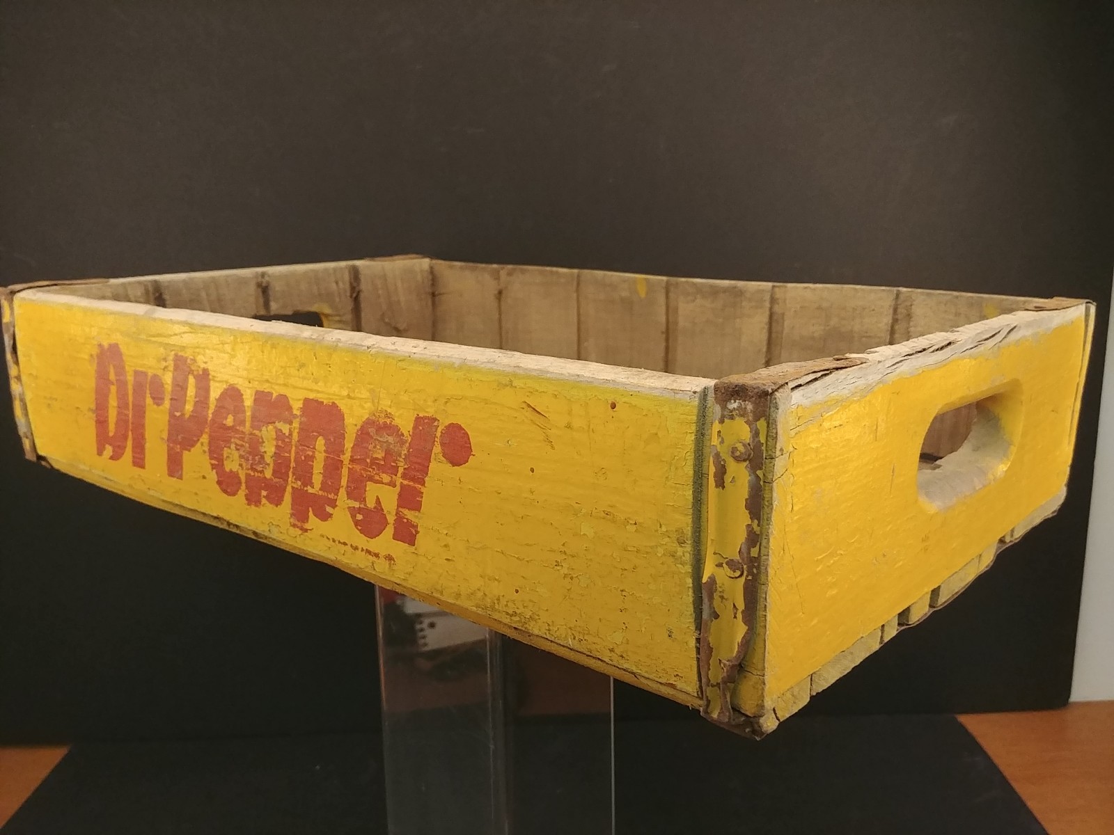 Vintage Dr. Pepper Wooden Wood Pop Soda Case Fremont Bottling Mission Co.