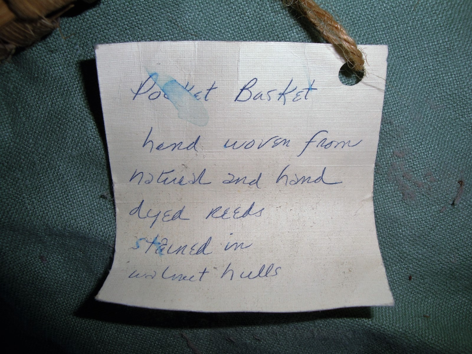 (2737) 2 small Homemade pocket baskets USTATE NY!  4x7x1.5