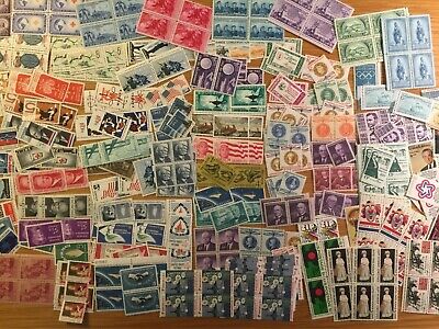 USA,VINTAGE,MID-CENTURY,MINT,UNUSED,LOT OF 40+ ALL DIFFERENT STAMPS, COLLECTION 