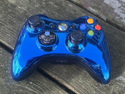 Microsoft Xbox 360 Wireless Controller Chrome Series Blue 1403 - Official!
