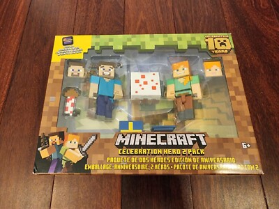 Minecraft 10 Year Celebration Hero 2 Pack Action Figures