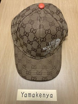 The North Face x Gucci original GG canvas 55-60cm Baseball cap Baige Near Mint