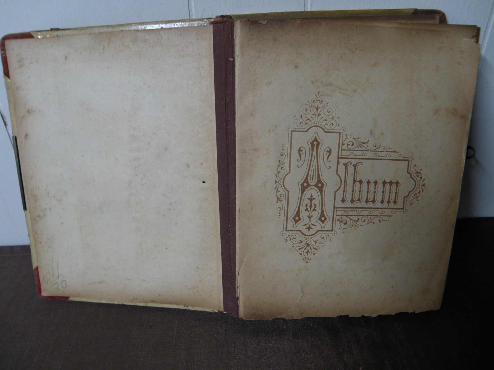 VINTAGE 1800's  PHOTO ALBUM  w/ PICTURE FRAME SIDE STANDING MIRRORS !!RARE!!