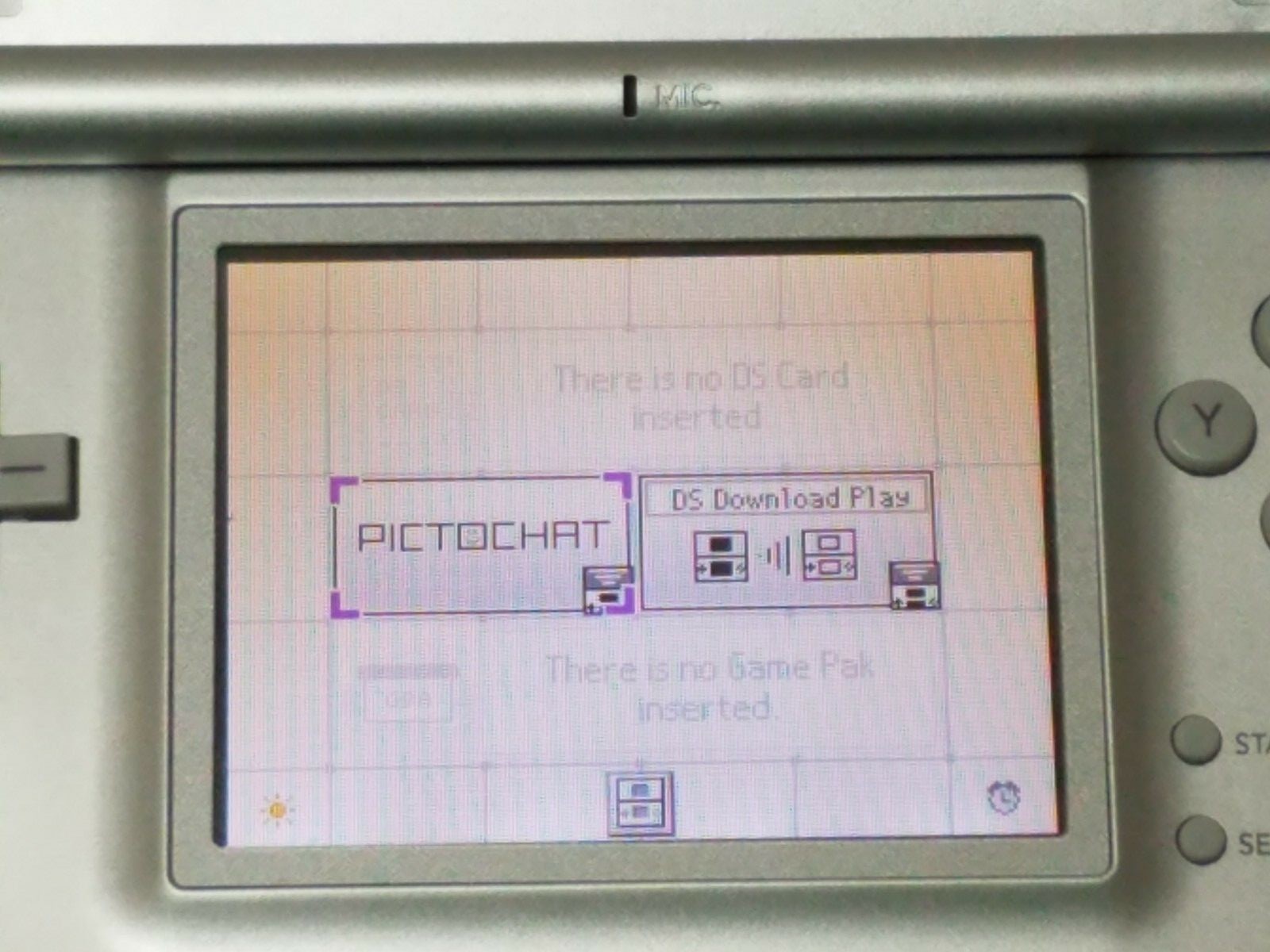 Nintendo DS Lite Silver Handheld System (BOTTOM SCREEN BURN-IN)