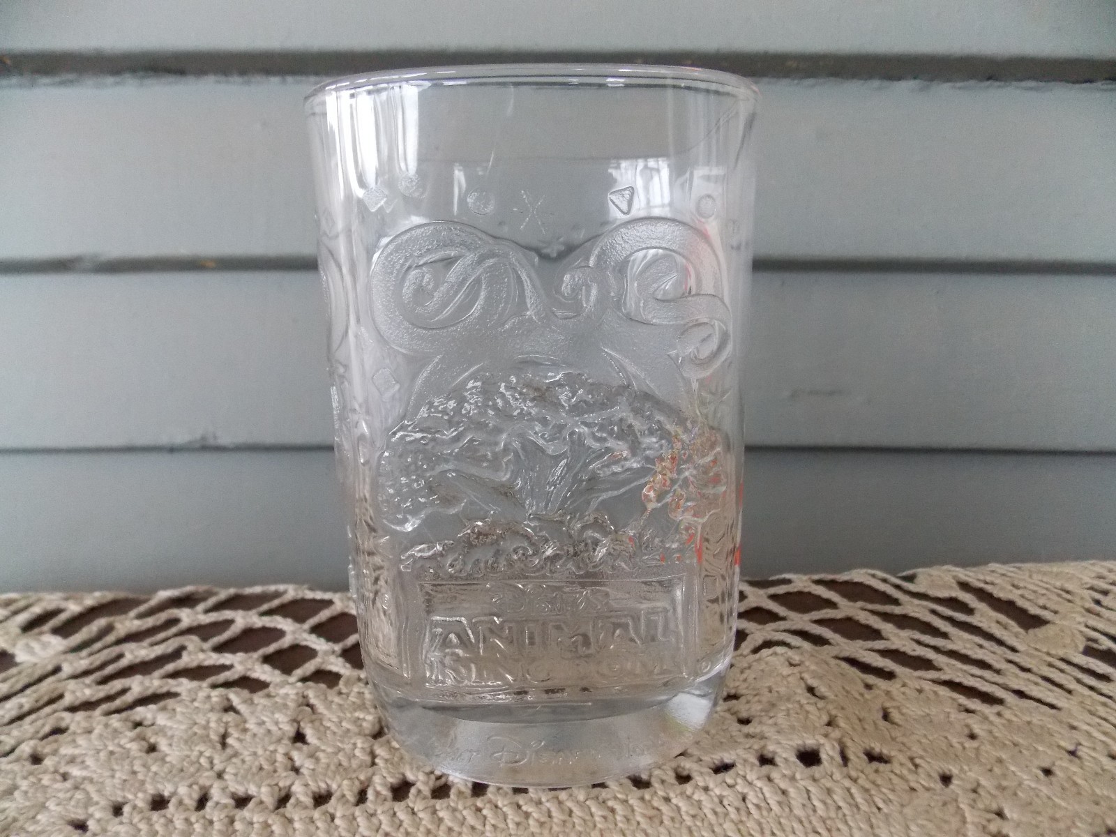 Vintage McDonald's 2000 Disney World Animal Kingdom Square Glass Tumbler Mickey