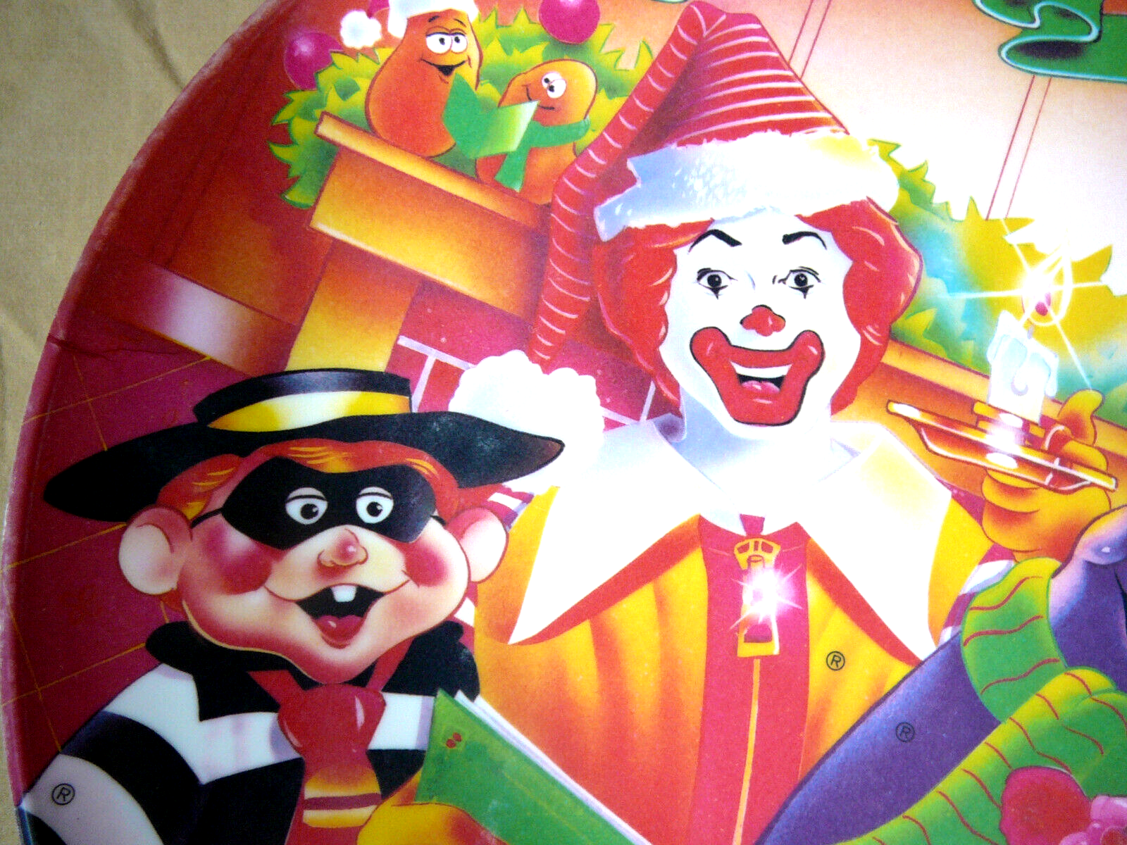 Vtg. 1995 McDonalds Set of 4 Christmas Plates Ronald Grimace Birdie Hamburglar