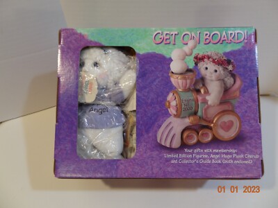 Dreamsicles Club LE Get on Board Train Engine #2000 & Plush Cherub REN00 Kit
