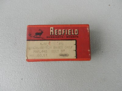NIB Redfield Quick Switch Bases Only For Colt 57 High Standard 50 51 Black Unuse