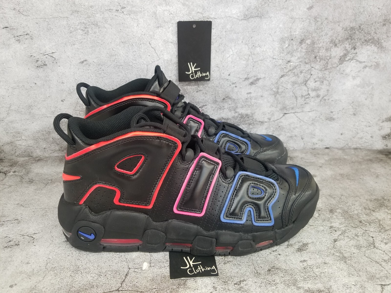 Men's Size 11 Nike Air More Uptempo 96 Electric Black/Red/ Racer Blue FD0729 001 Men's Size 11 Nike Air More Uptempo 96 Electric Black/Red/ Racer Blue FD0729 001