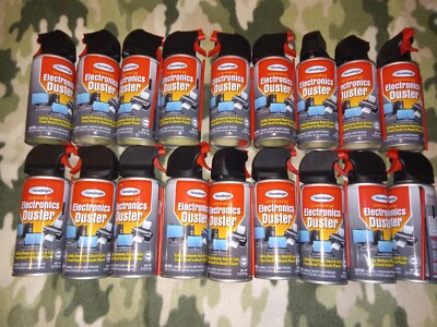 SIX-Electronic Air Duster Cans  6-Pack 2 Oz Cans Hard 2 Reach Compressed AIR