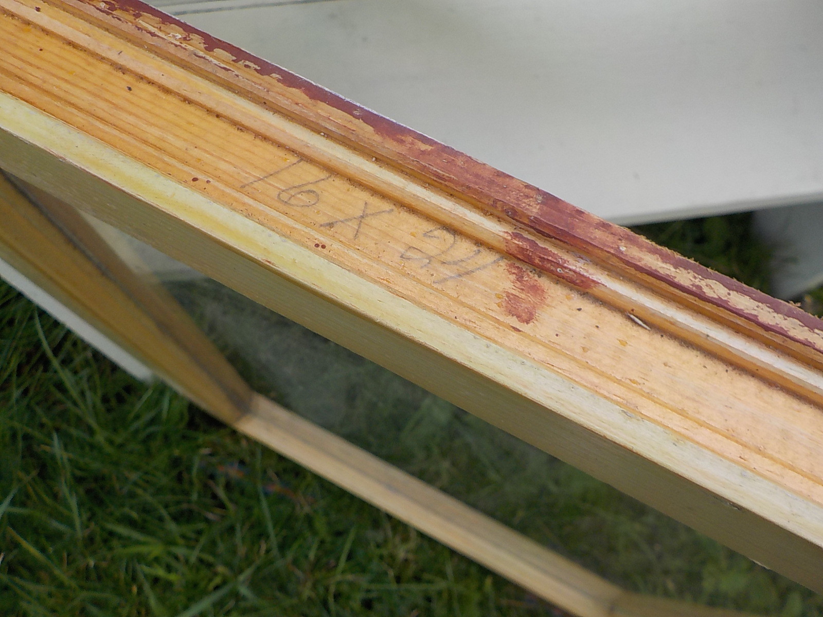 Vintage Single Pane Sash Window Frame Salvage Good Condition