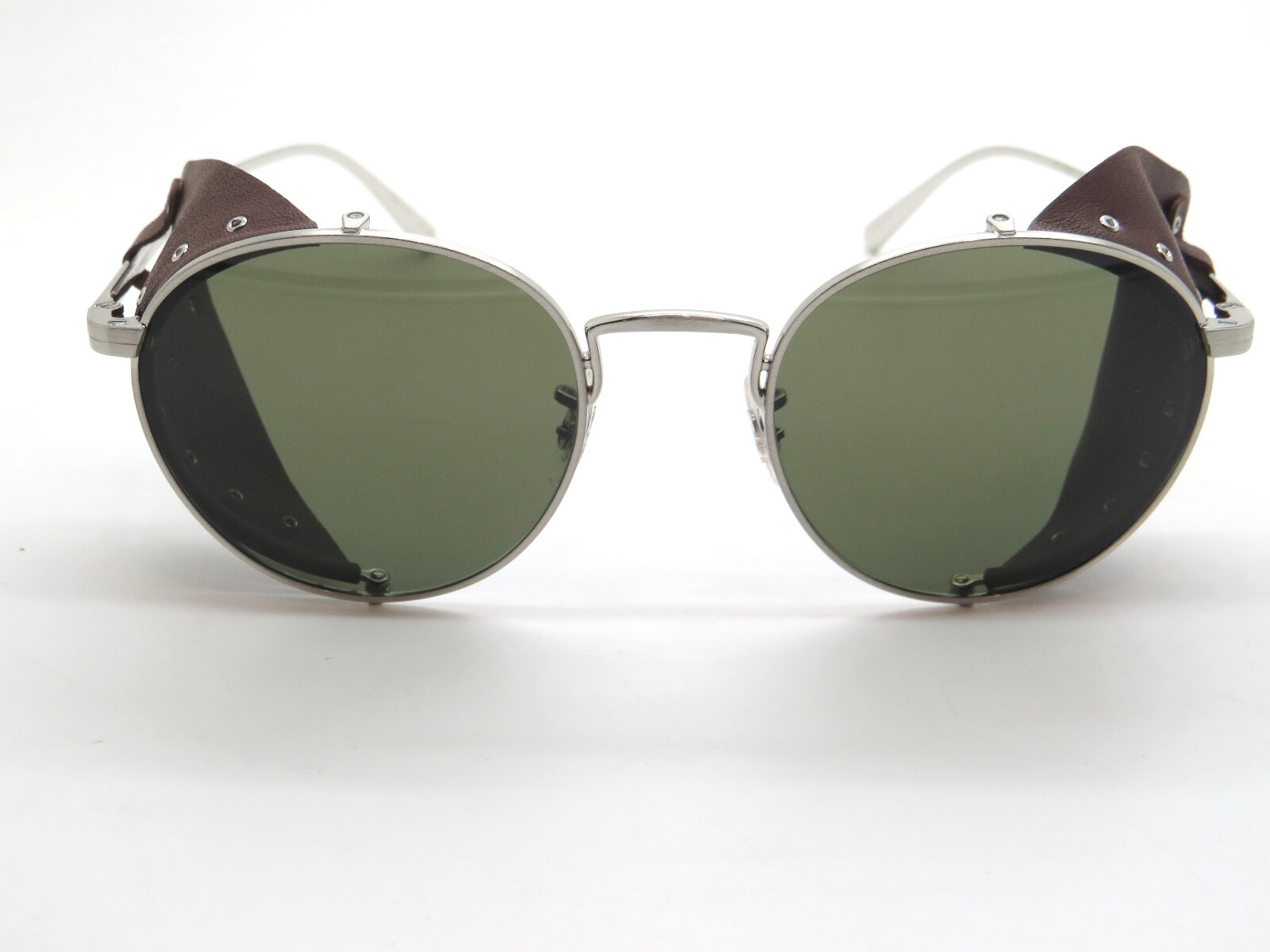 Pre-owned Oliver Peoples Brunello Cucinelli Ov1323sm 525452 Cesarino-l Silver Sunglasses In Green