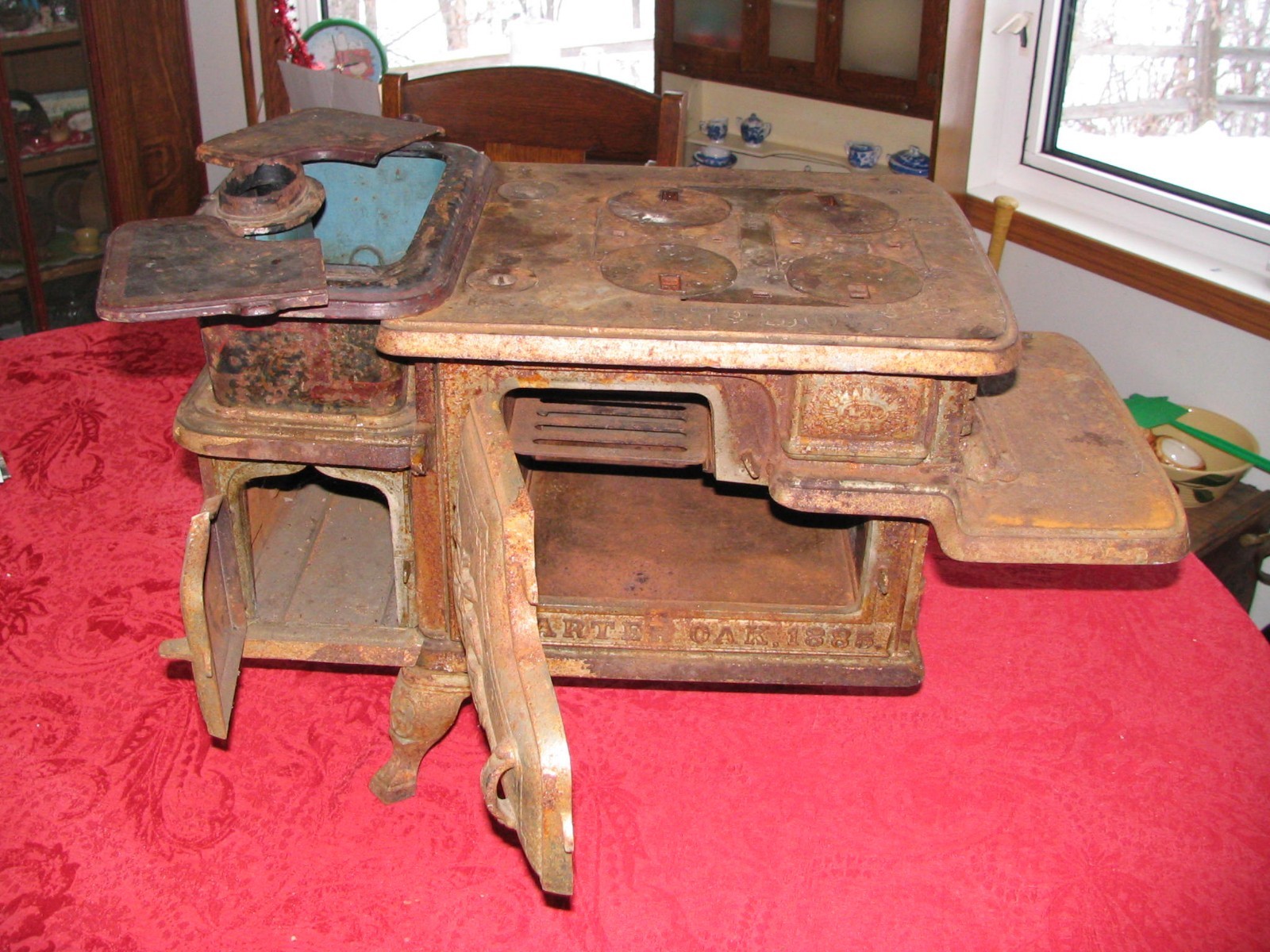 RARE Charter Oak 503 Large Salesman Sample Toy Cast Iron Excelsior Stove Co RARE