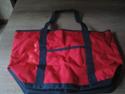 NEW ULINE RED & BLACK DUFFLE BAG ~ 22'' L - 14'' H - 8'' W