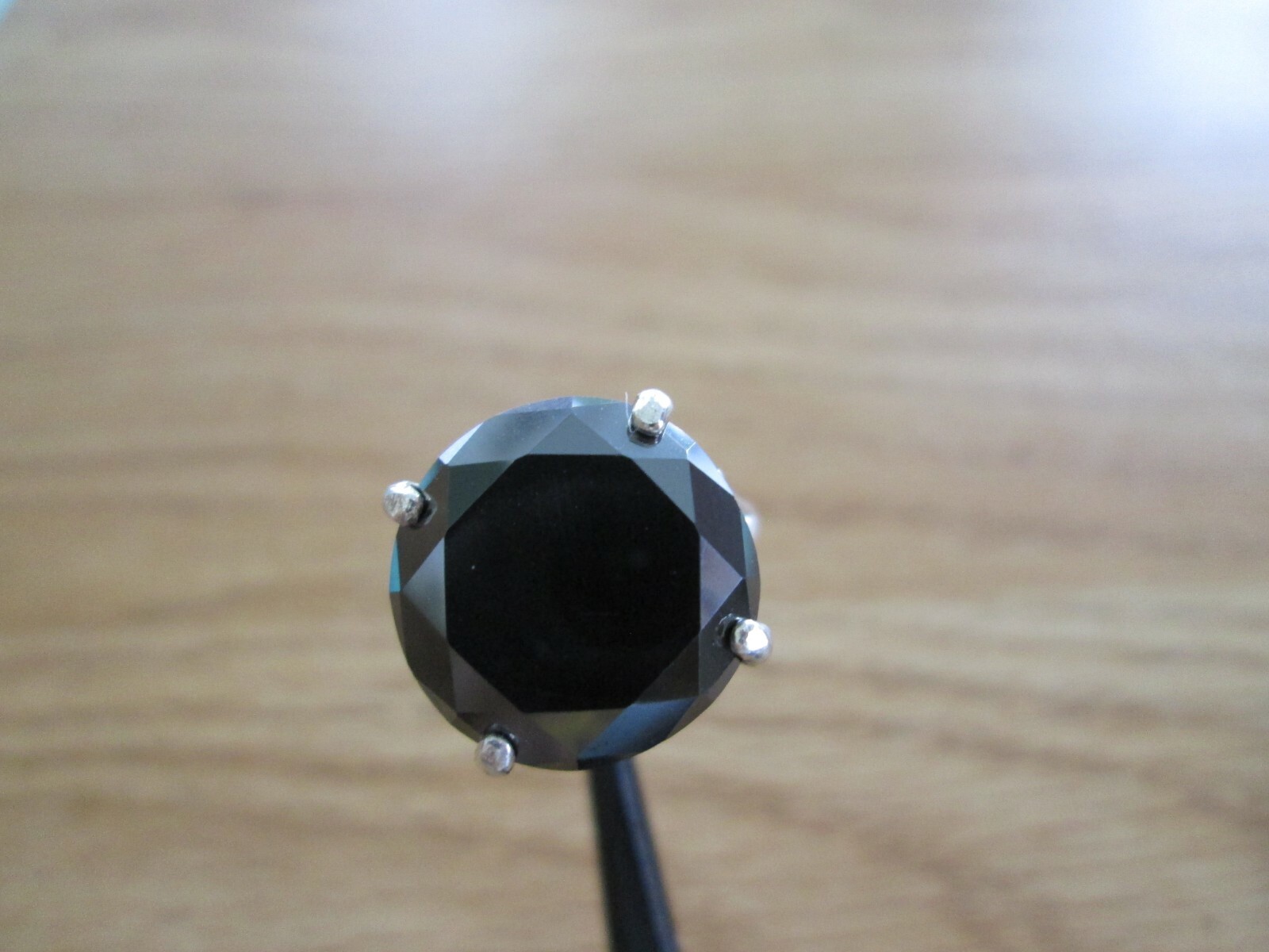 Pre-owned Real Black Diamonds Inc 11.01ct Natural Black Diamond Ring,appraisal Free Dia Tester,size 5,6,7,8,9,10