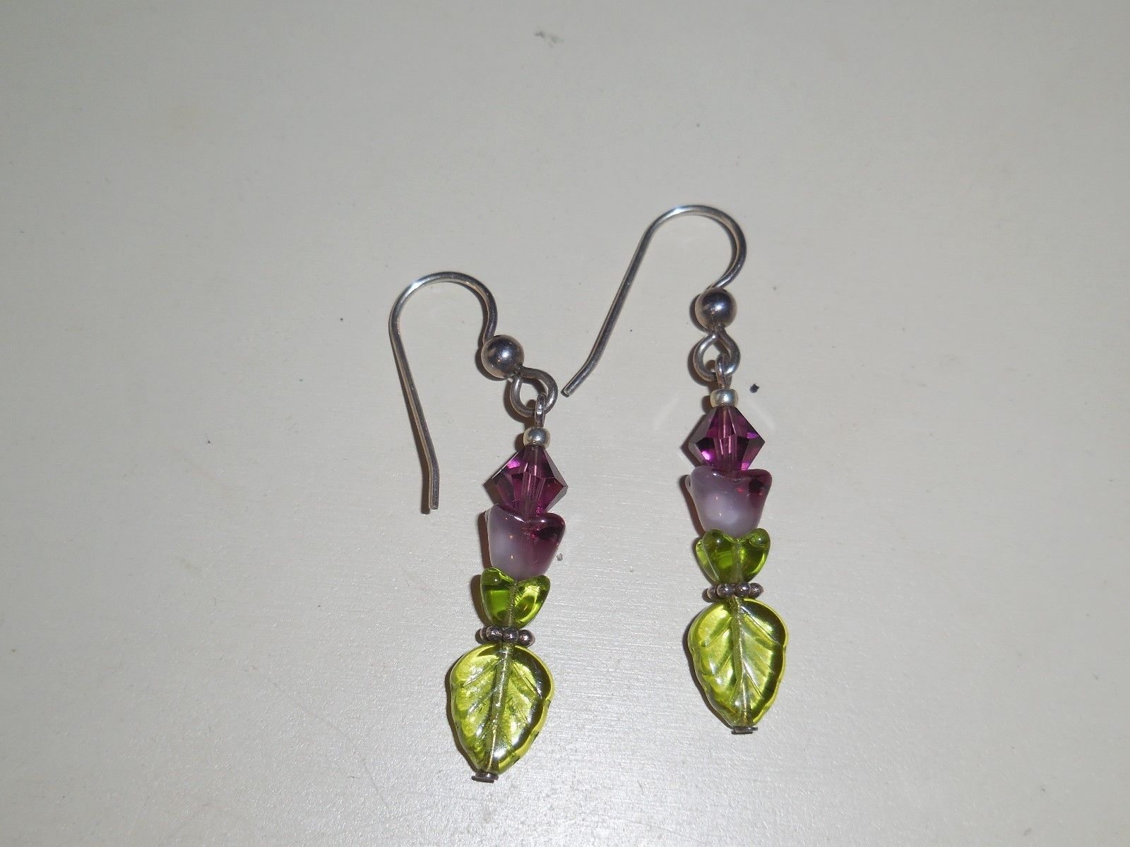 Glass Amethyst Fashion Earrings