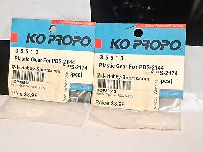 VINTAGE KO PROPO 2x 35513 SERVO PLASTIC GEAR SETS: PDS2144/PS2174  NIP Box3