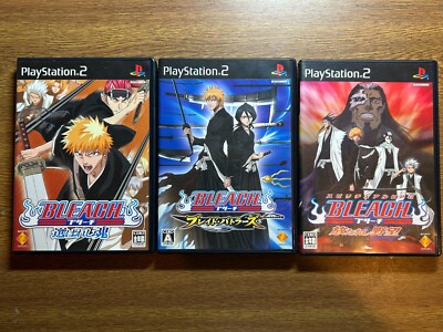 SONY PLAYSTATION PS2 Japan Bleach Blade Battlers TAMASHI & BLADE  & YABOU SET