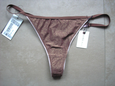 LOVE STORIES STRING TANGA SLIP BRAUN GLIMMER GR L NEU MIT ETIKETT 59,- EURO CUTE