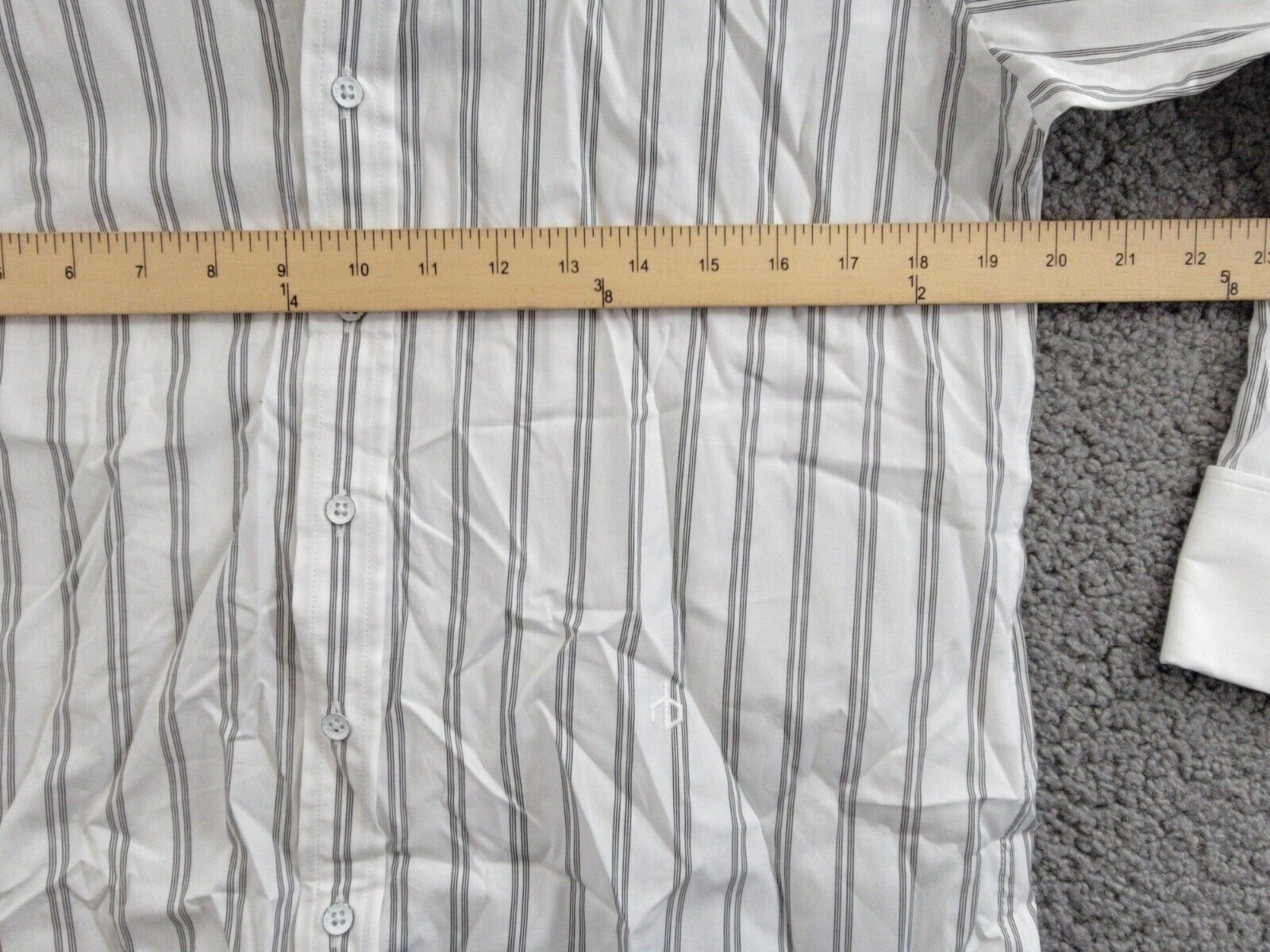 Rag & Bone Diana Stripe Shirt Women's XS White Stripe Collared Button Closure - Picture 6 of 19