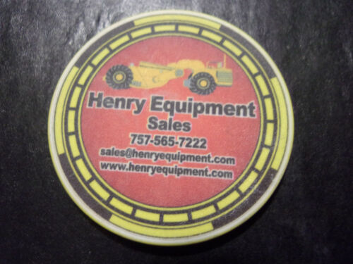 HENRY EQUIPMENT SALES CHIPCO MANUFACTURER SAMPLE AD.casino gaming poker chip