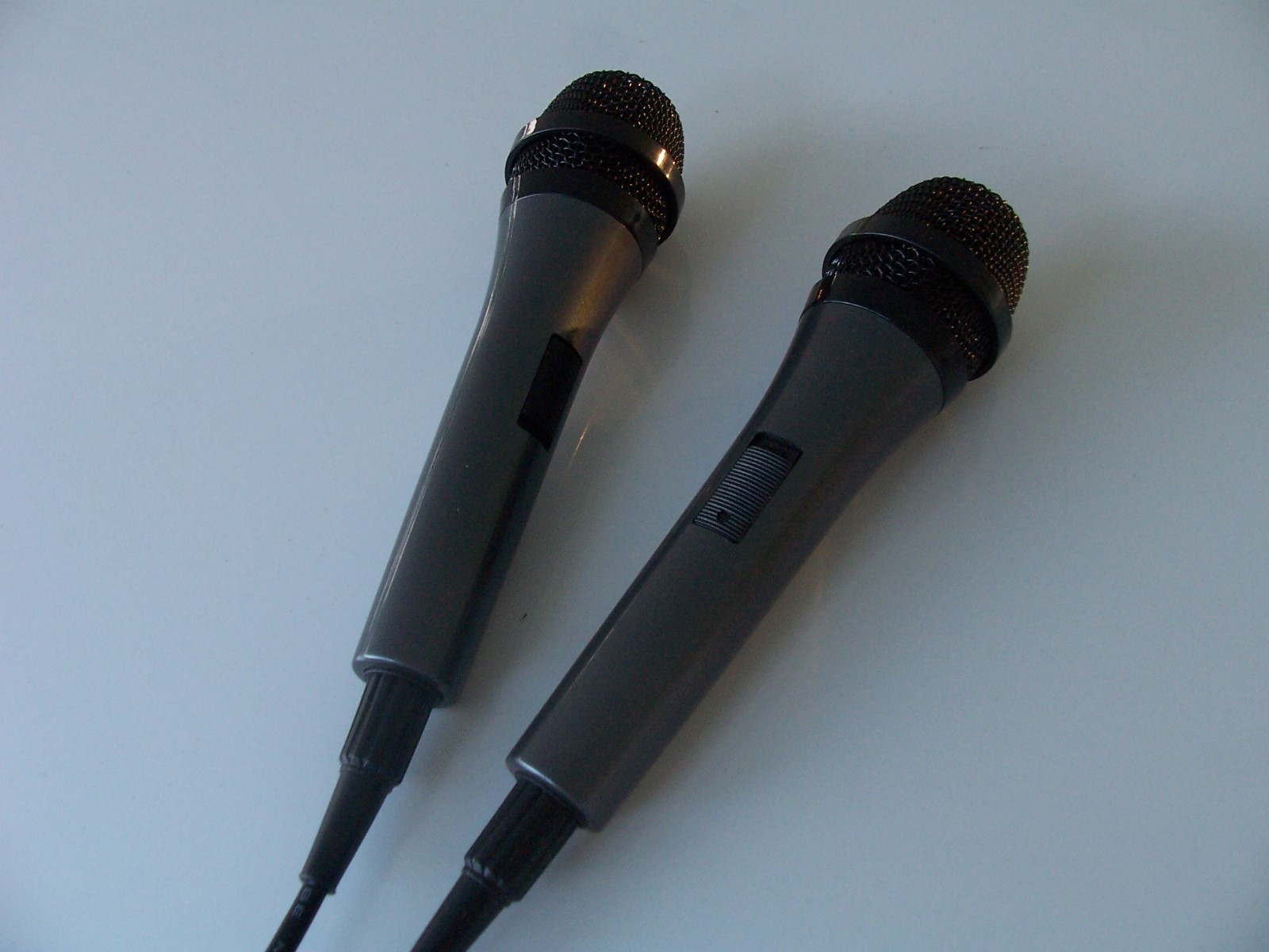 TWO BARELY USED MICROPHONES WITH HIGH GRADE LOW NOISE MICROPHONE CABLE