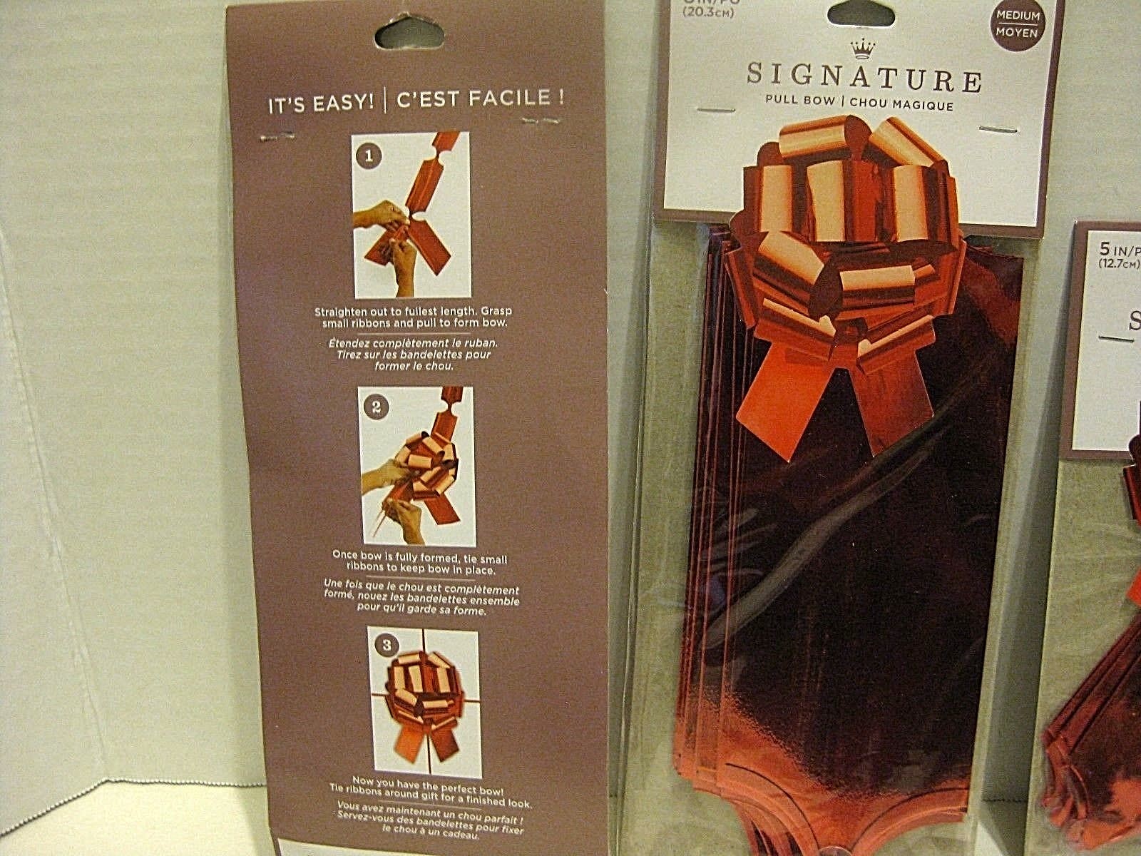 4 Pull Bows Gift Wrap RED 8