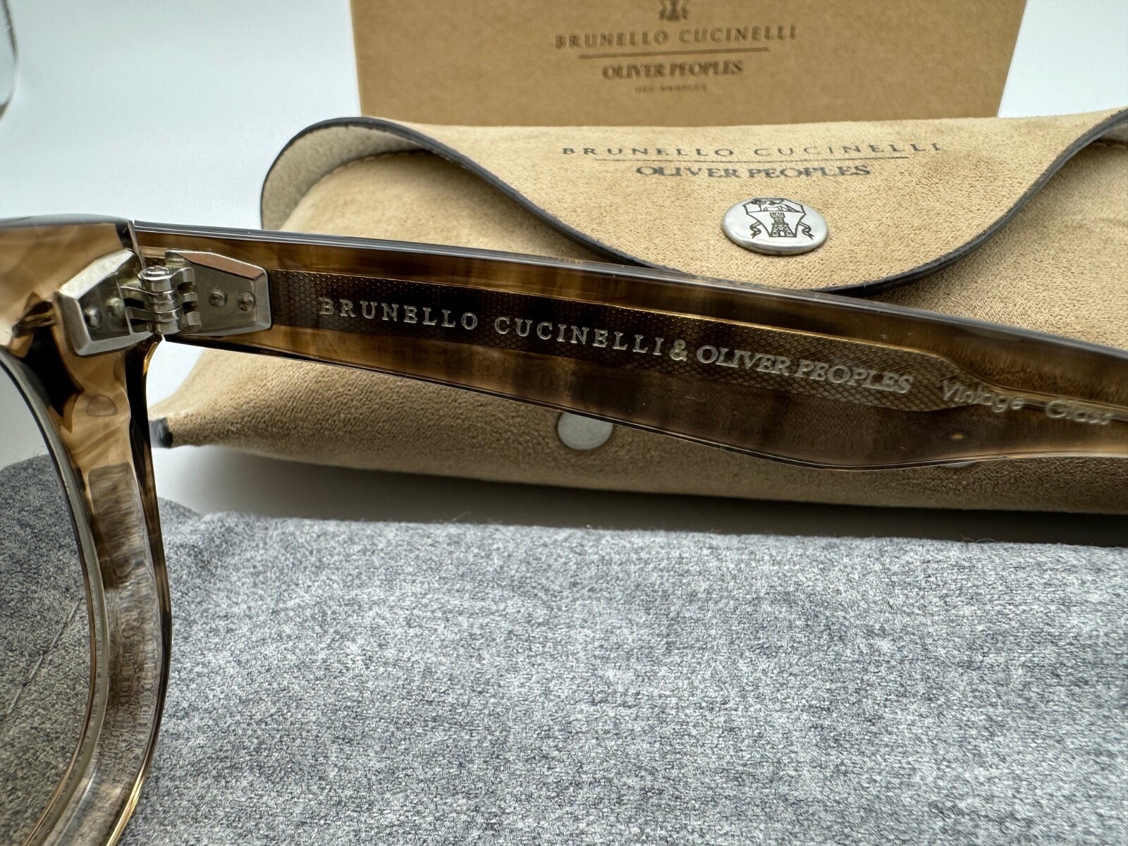 Pre-owned Oliver Peoples Ov 5472su Filu' 50mm 171832 Taupe Smoke/shale Gradient Sunglasses