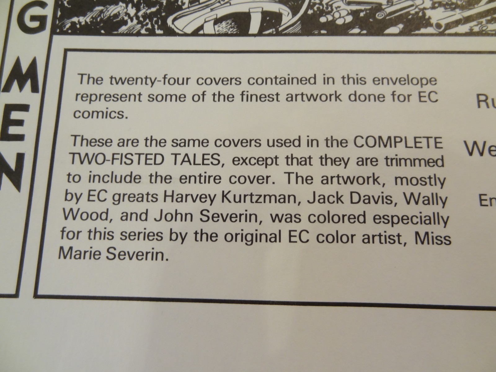 EC's Two Fisted Tales Comic Cover Portfolio! 1980! Harvey Kurtzman! Wally Wood!