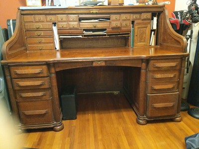 1800 1899 Antique Oak Roll Top Desk Vatican