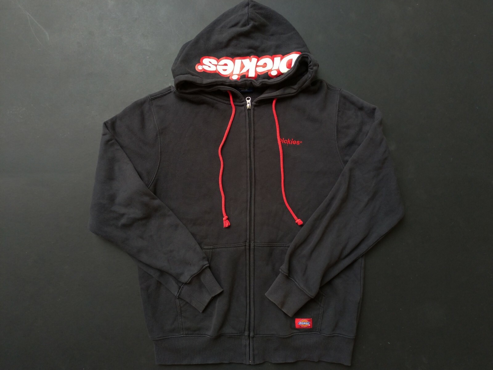 トップス 00s Dickies Stripe Zip Up hoodie Dickies Hoodie Full Zipper Big Logo Stripe Line Sweatshirt
