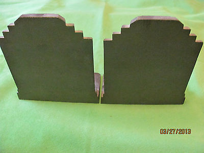 ANTIQUE  ART DECO BRADLEY HUBBARD CAST IRON LG BUILDING DESK BOOKENDS