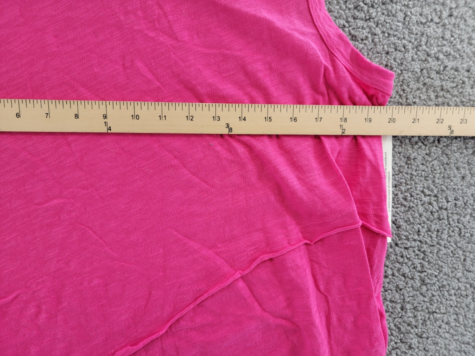 Wilt Crossover Hem Top Women's M Hot Pink Heather Crew Neck Sleeveless Pullover - Picture 5 of 15