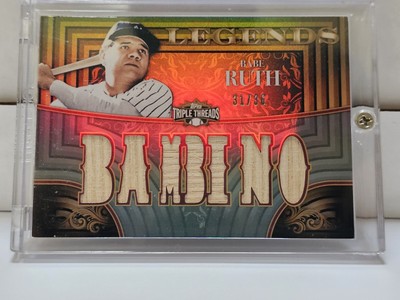 Babe Ruth 2013 Triple Threads Legends Bambino Bat Relic /36 New York Yankees!!