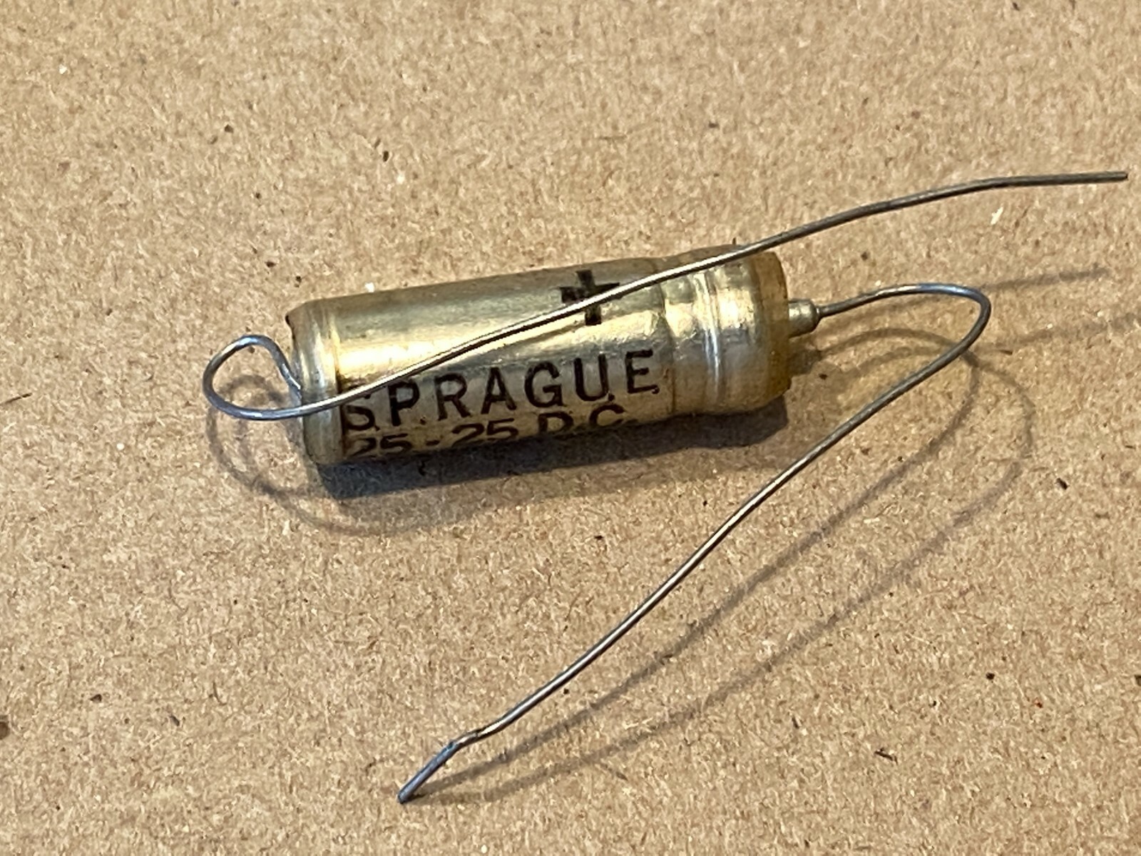 NOS Vintage 1967 Sprague Capacitor 25 uf 25v Axial tube amp